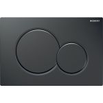 Pulsador serie Sigma01 para doble descarga de Geberit. Plástico ASA, Negro RAL9005